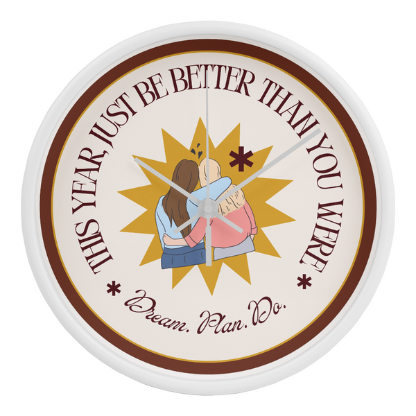 Dream Plan Do – Wall Clock Gift - White White - Wall Clocks