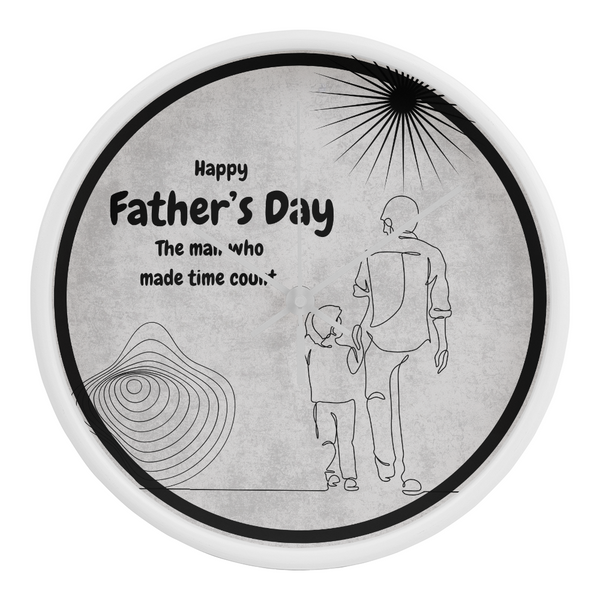 Father’s Day Wall Clock – Timeless Bond - White White - Wall Clocks