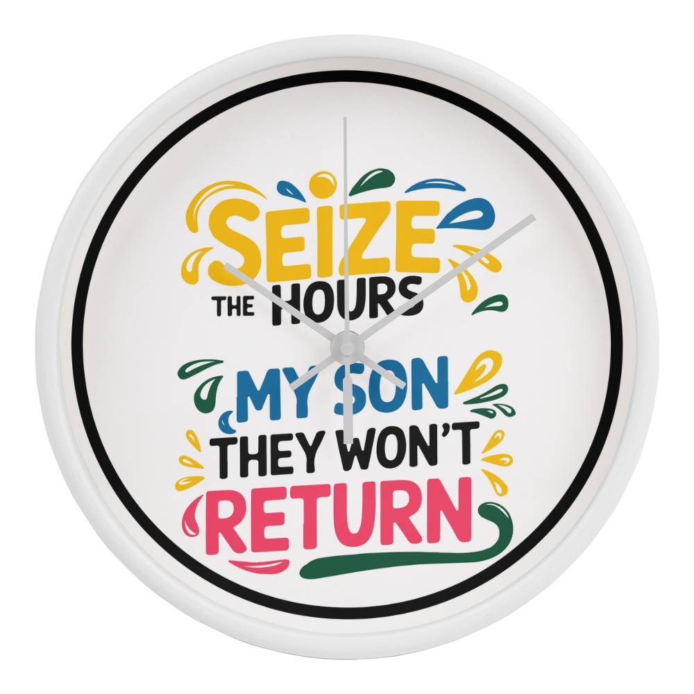 Seize the Hours - A Timeless Gift for Your Son - White White - Wall Clocks