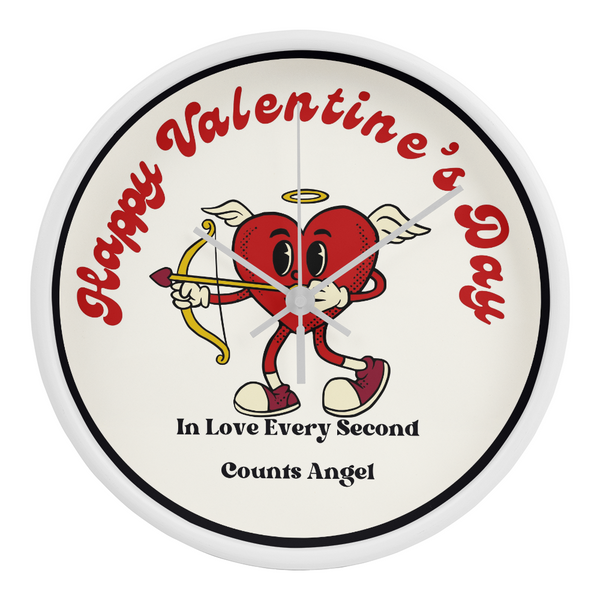 Happy Valentine’s Wall Clock – Love Every Second - White White - Wall Clocks