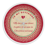 To My Boyfriend – Christmas Love Clock - White White - Wall Clocks