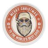 World's Best Dad Christmas Wall Clock - White White - Wall Clocks