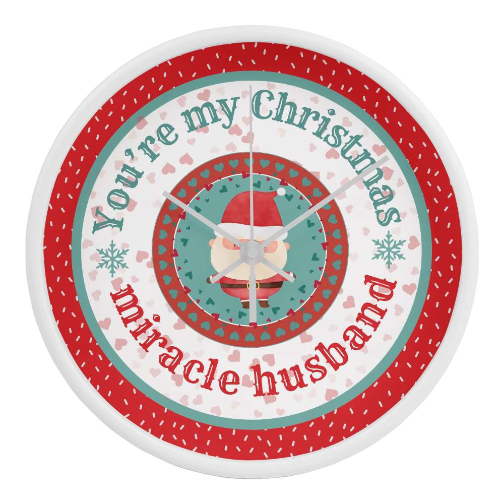 Christmas Miracle Wall Clock for Husband - White White - Wall Clocks