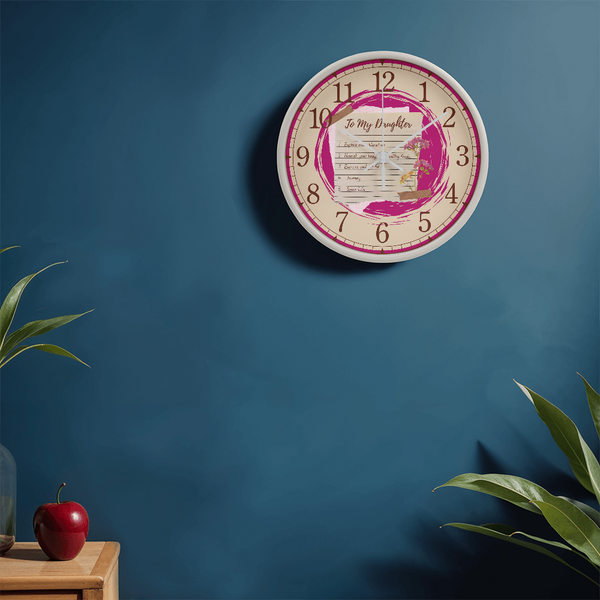 "Dream Big, Live Fully: Daughter's Keepsake Clock" - - Wall Clocks
