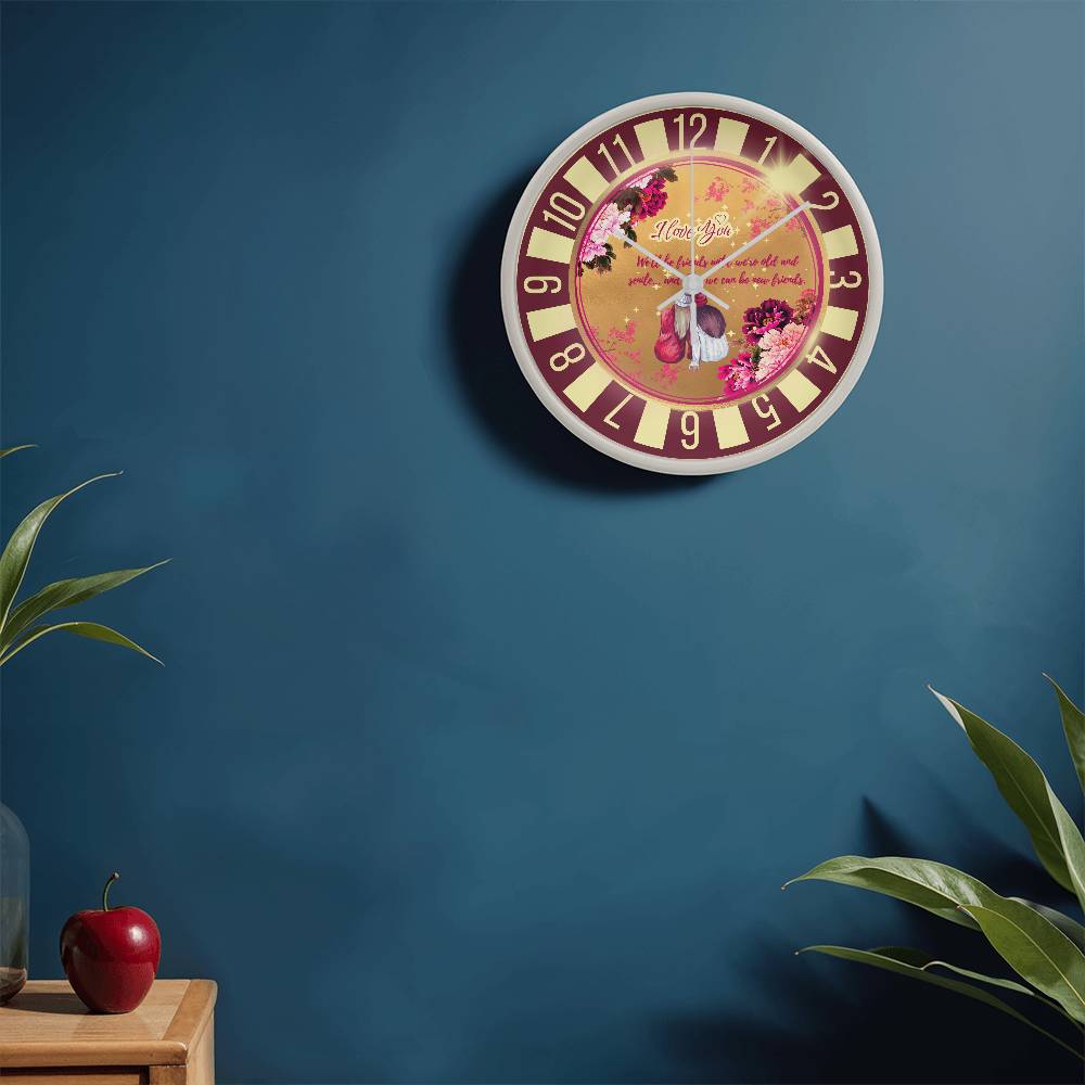 Golden Bond - Heartfelt Friendship Timepiece - - Wall Clocks