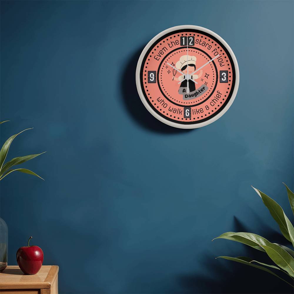 Inspiring Chef Wall Clock Gift for Daughters - - Wall Clocks