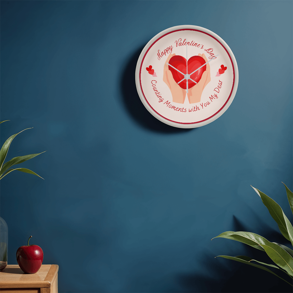 Romantic Heart Clock for Valentine’s Day - - Wall Clocks