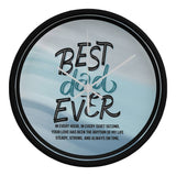 Best Dad Ever Wall Clock – Timeless Tribute - Black White - Wall Clocks