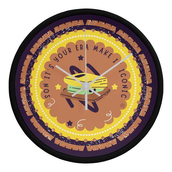 “Your Era” Wooden Clock Gift for Son - Black White - Wall Clocks