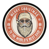 World's Best Dad Christmas Wall Clock - Black White - Wall Clocks