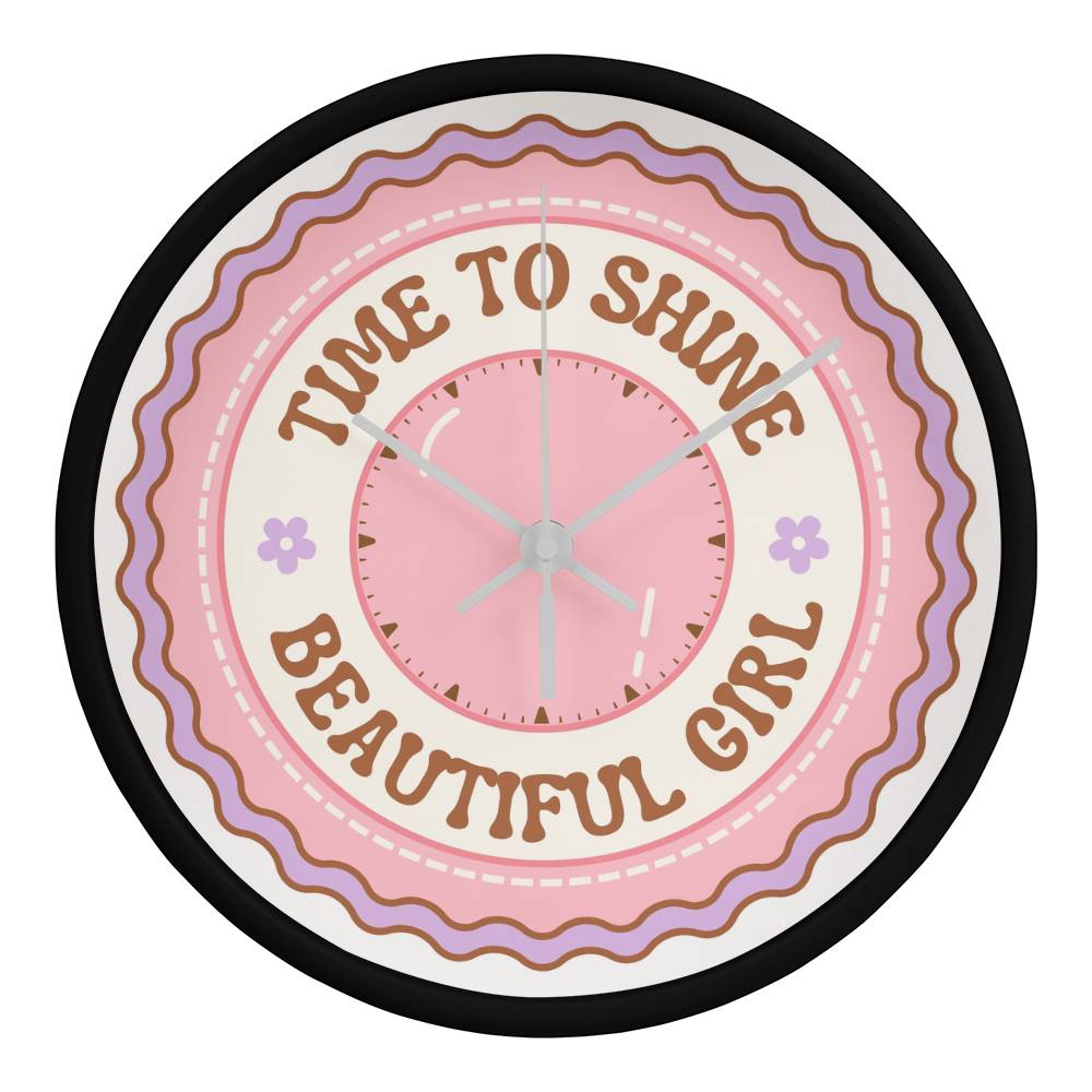 Unique Wooden Wall Clock Gift for Daughters - Black White - Wall Clocks