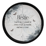 To My Bestie – Timeless Friendship Clock - Black White - Wall Clocks