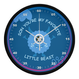 Funny Monster Clock Gift for Son’s Room - Black White - Wall Clocks