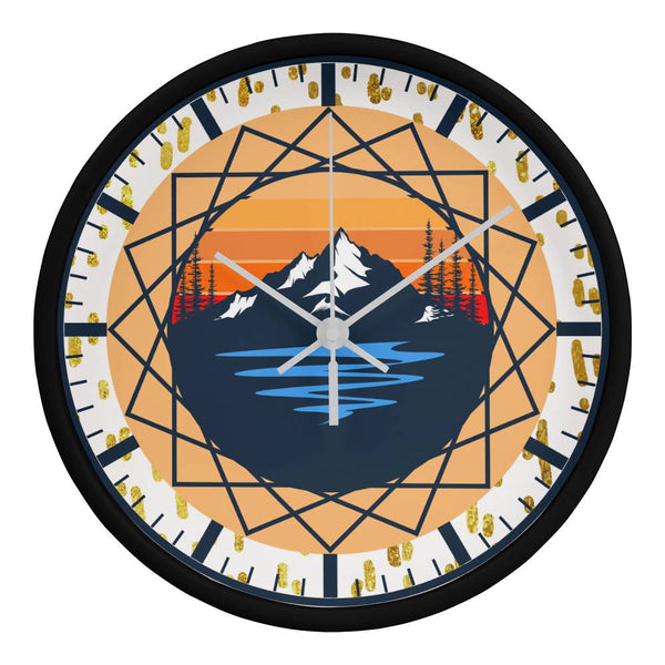 Scenic Mountain Clock – Memorable Wall Décor Gift for Friends - Black - Wall Clocks