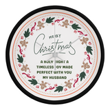 Timeless Love – Christmas Clock Gift for Husband - Black White - Wall Clocks