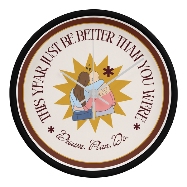 Dream Plan Do – Wall Clock Gift - Black White - Wall Clocks