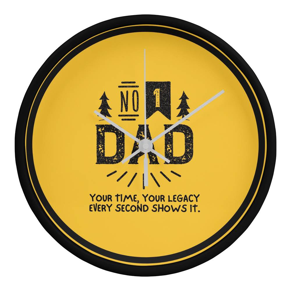 Legacy in Time – Father’s Day Wall Clock - Black White - Wall Clocks