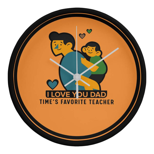 Father’s Day Wall Clock – Teaching Through Time - Black White - Wall Clocks