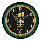 Romantic Toast Clock – Gift for Your Partner - Black White - Wall Clocks