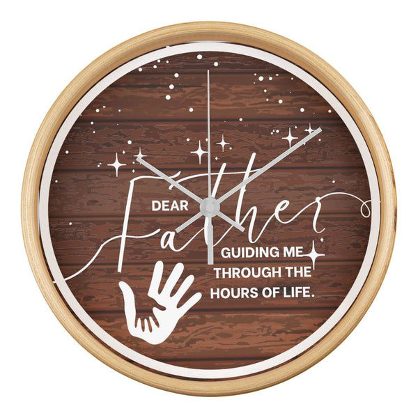 Rustic Wall Clock for Dad – Hours of Life - Natural White - Wall Clocks