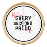 Proud Dad Wall Clock Gift for Son - Natural White - Wall Clocks
