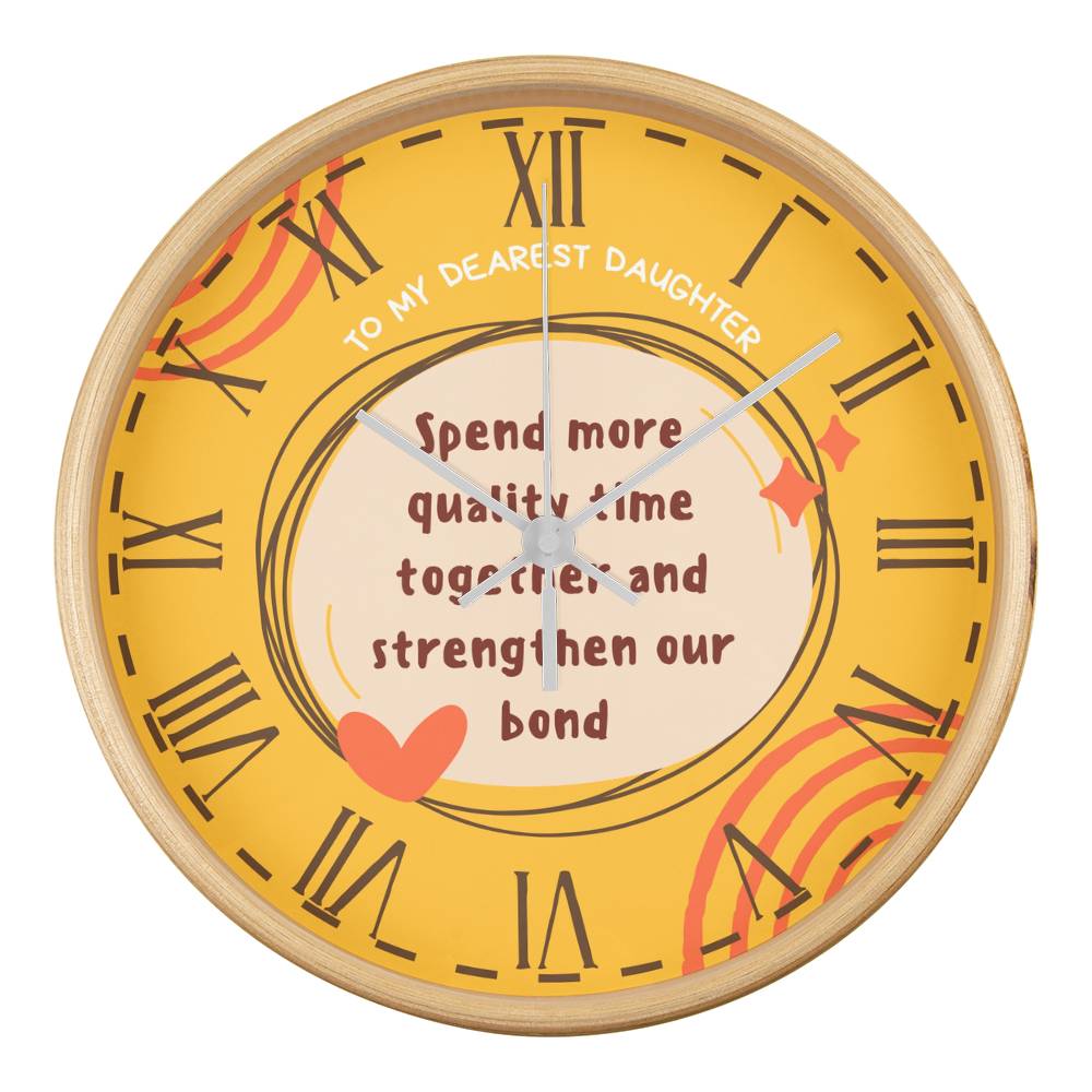 To My Daughter - A Clock of Love and Memories - Natural White - Wall Clocks