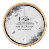 To My Bestie – Timeless Friendship Clock - Natural White - Wall Clocks