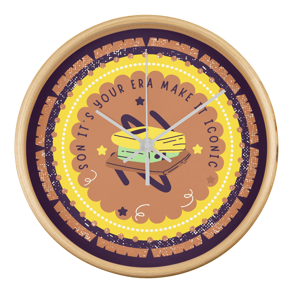 “Your Era” Wooden Clock Gift for Son - Natural White - Wall Clocks