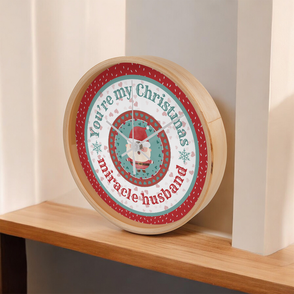 Christmas Miracle Wall Clock for Husband - - Wall Clocks