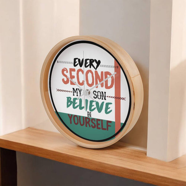 Every Second My Son - A Heartfelt Wall Clock Gift - - Wall Clocks