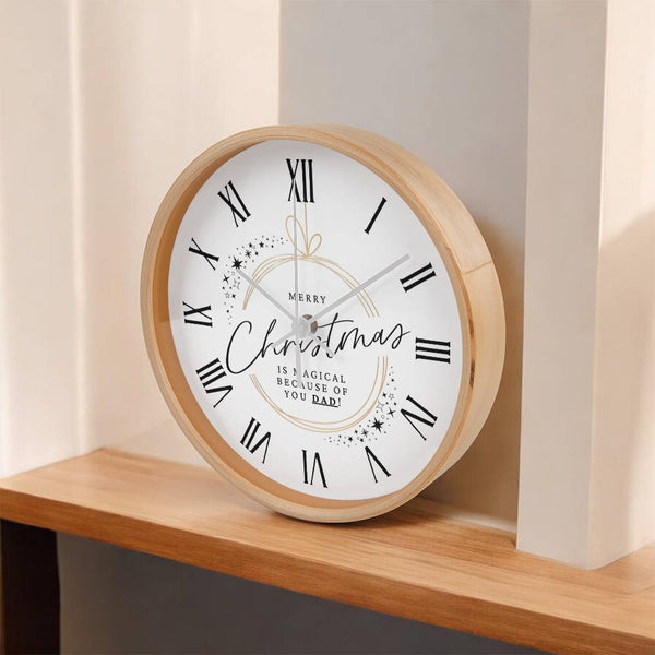Christmas Magic Wall Clock for Dad - - Wall Clocks
