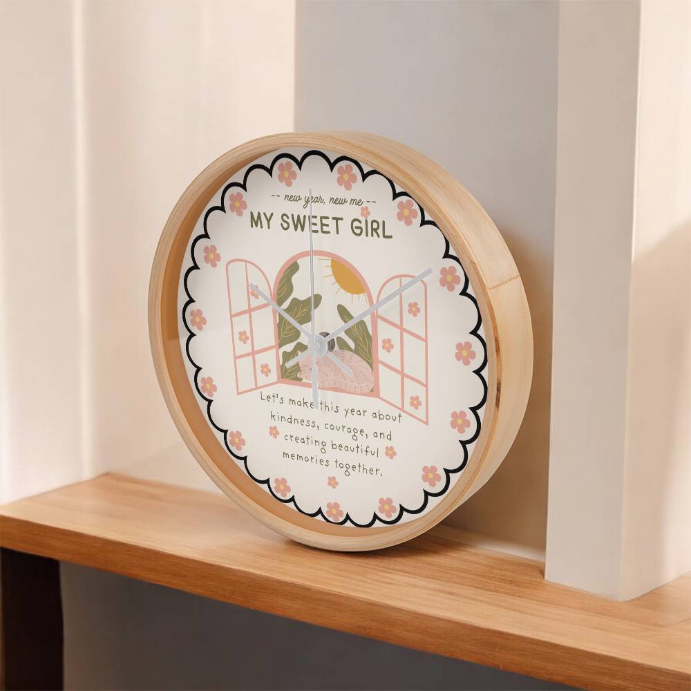 Inspirational Wall Clock for Daughter’s Room Decor - - Wall Clocks