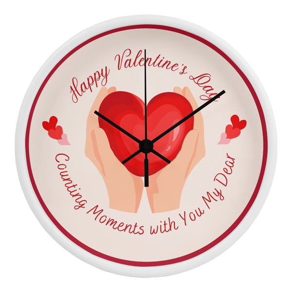 Romantic Heart Clock for Valentine’s Day - White Black - Wall Clocks