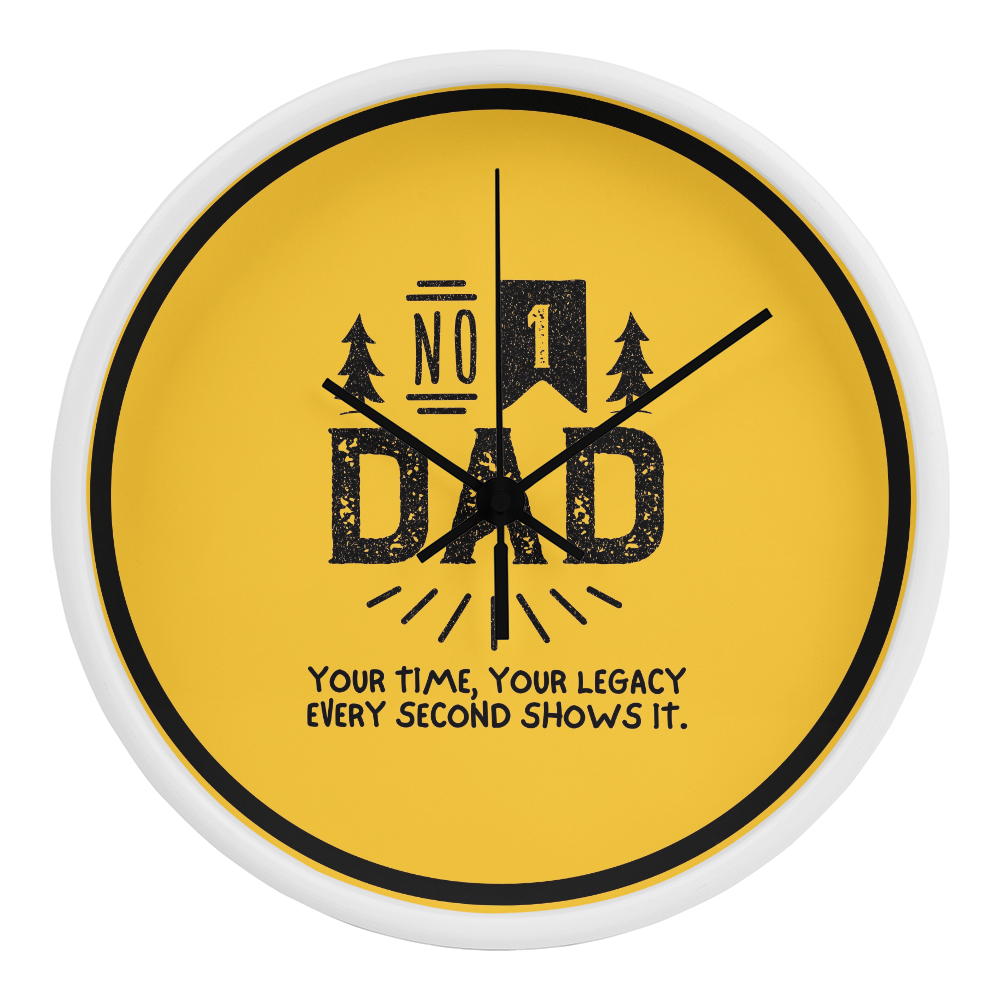 Legacy in Time – Father’s Day Wall Clock - White Black - Wall Clocks