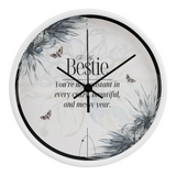 To My Bestie – Timeless Friendship Clock - White Black - Wall Clocks