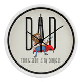 Superdad Wall Clock – A Gift Full of Wisdom - White Black - Wall Clocks