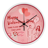 Time Flies with Love - Valentine’s Day Wall Clock - White Black - Wall Clocks