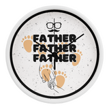 FATHER Wall Clock – Footsteps of Love - White Black - Wall Clocks