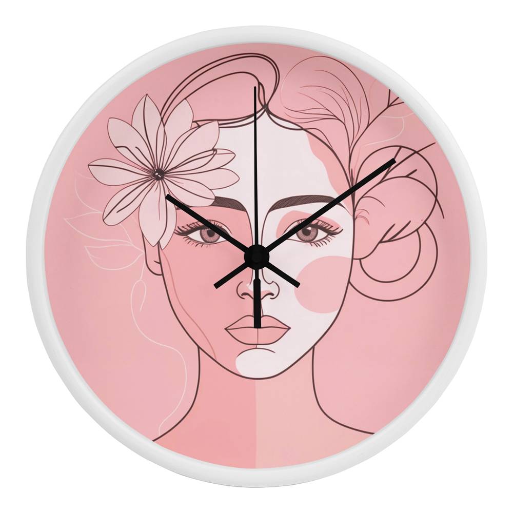 Calm & Collected - Modern Wall Clock Art - White Black - Wall Clocks