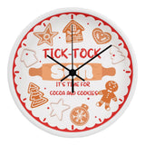 Tick-Tock, Son - It’s Time for Cocoa, Cookies, and Love! - White Black - Wall Clocks