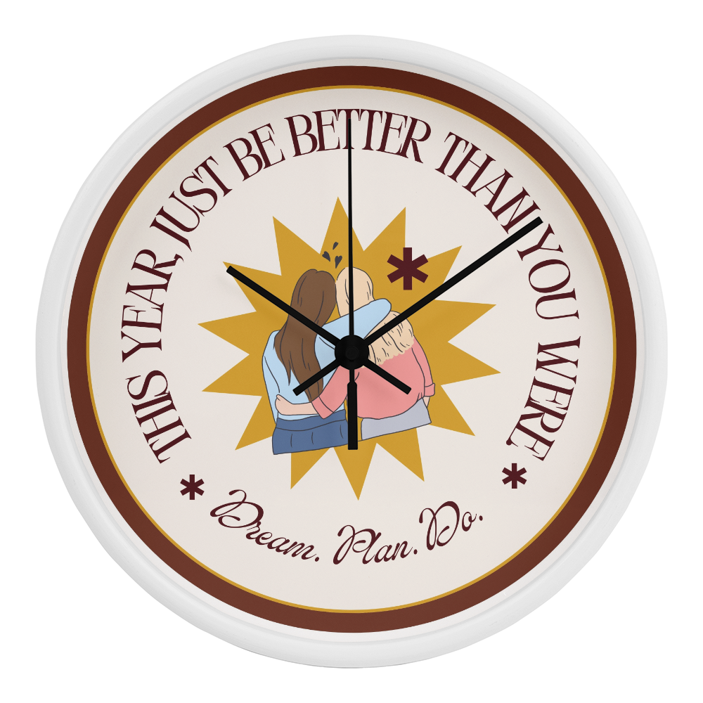 Dream Plan Do – Wall Clock Gift - White Black - Wall Clocks
