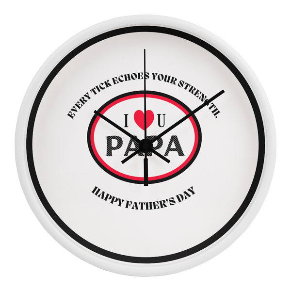 I ❤️ Papa Wall Clock – A Timeless Father’s Day Gift - White Black - Wall Clocks