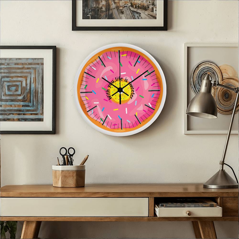 Whimsical Timekeeper - Donut Edition - - Wall Clocks