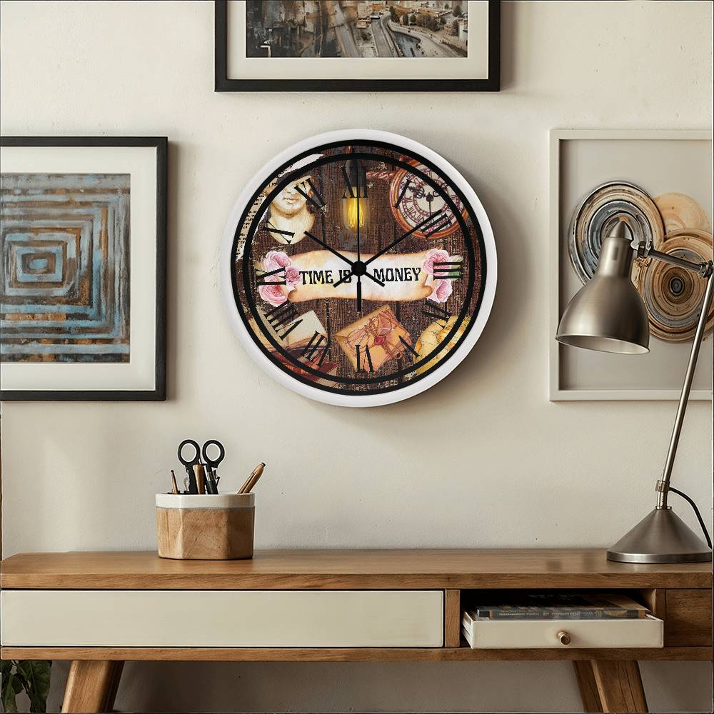 Timeless Reflections - Vintage Wall Clock with Antique Elements - - Wall Clocks