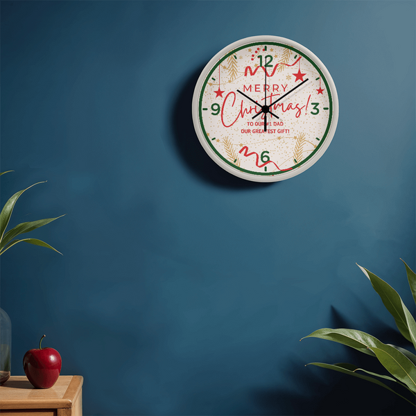 Christmas Clock Gift for Dad – Our Greatest Gift - - Wall Clocks