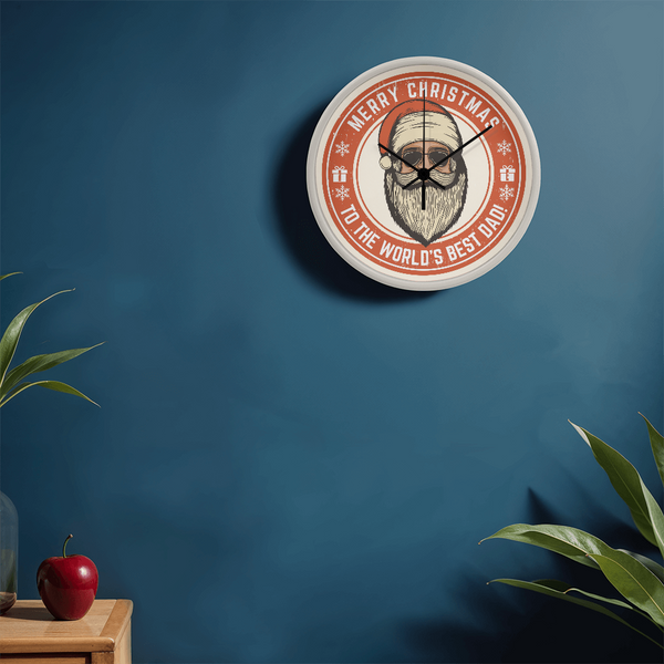 World's Best Dad Christmas Wall Clock - - Wall Clocks