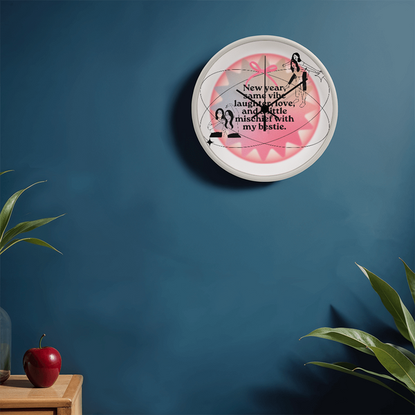 Mischief & Laughter Clock – Gift for Bestie - - Wall Clocks