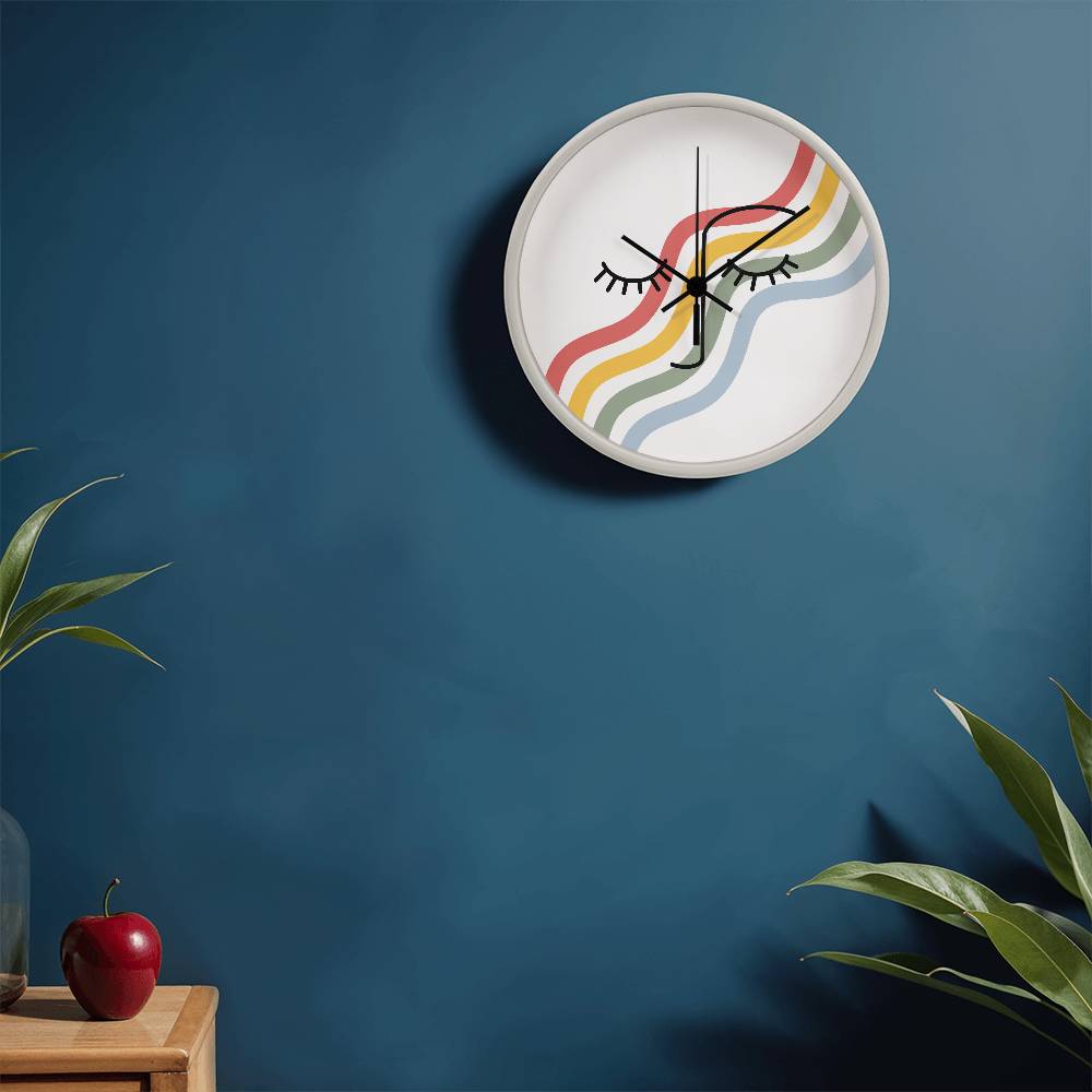 Artful Reflections - Modern Face Design Clock - - Wall Clocks