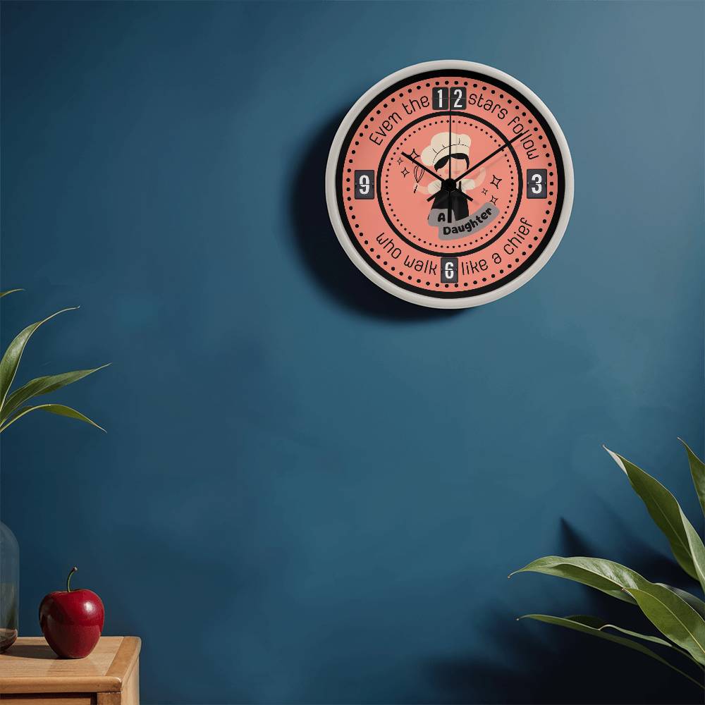Inspiring Chef Wall Clock Gift for Daughters - - Wall Clocks