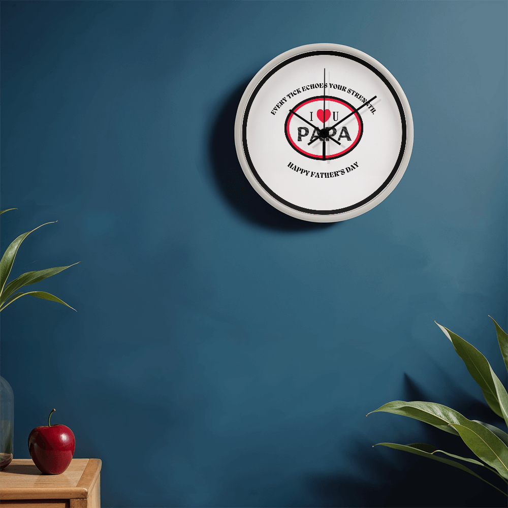 I ❤️ Papa Wall Clock – A Timeless Father’s Day Gift - - Wall Clocks
